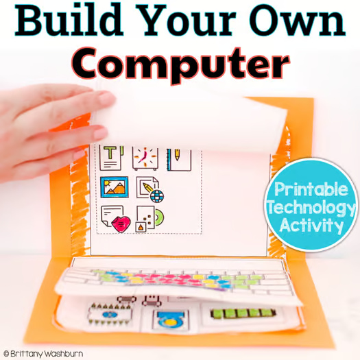 Build a Paper Computer | Printable Laptop Parts & Tech Lab Activity