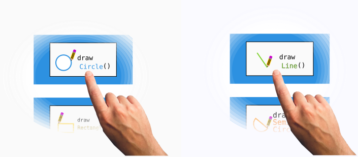 Calling functions draw circle and draw line