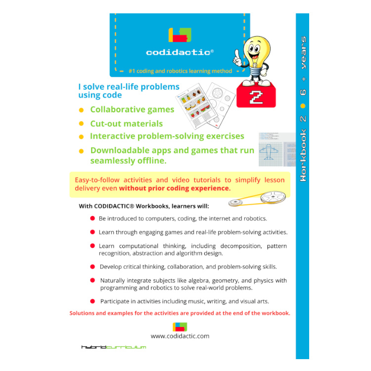 I solve real-life problems using code workbook back cover