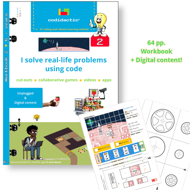 I solve real-life problems using code workbook cover