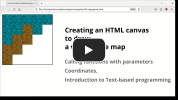 Coding activity for children: Creating an HTML canvas to draw a video game map