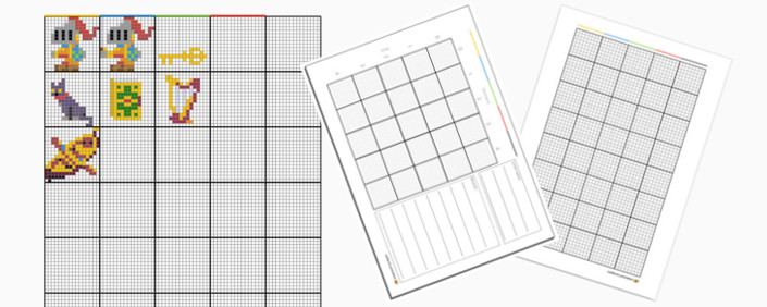 Graph Paper / Grid Paper for Pixel Art [Printables]