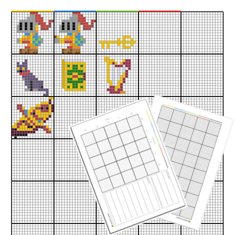 Graph Paper / Grid Paper for Pixel Art [Printables]