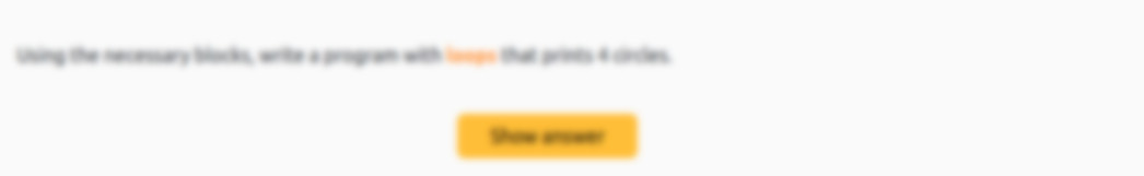 Blurred image of a puzzle text to write a program with loops